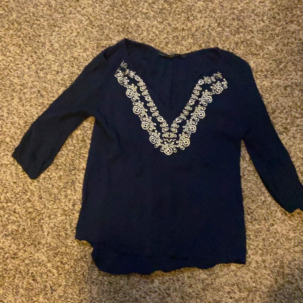 Blouse dark blue size small from amazon